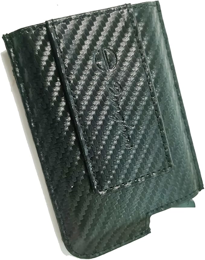 Dinghao RFID Blocking Slim Money Clip Aluminum Wallet Minimalist Automatic Pop-up Card Case (carbon fiberblack)