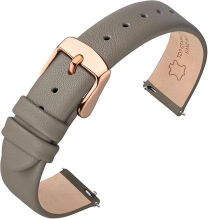 ANNEFIT Watch Bands for Men Women, Top Grain Leather Watch Strap with Quick Release, Band Width 12mm 13mm 14mm 16mm 18mm 20mm 22mm