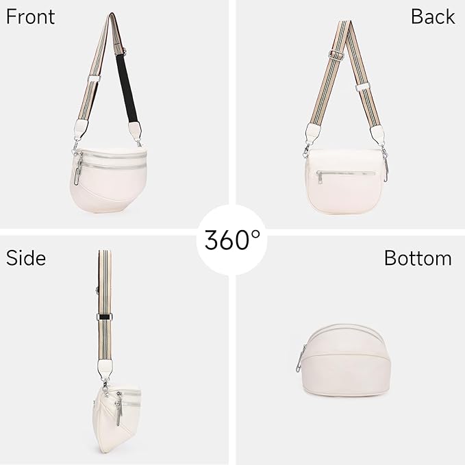 GAEKEAO Crossbody Bum Bags for Women Vegan Leather Fanny Packs Belt Bag Trendy Cross Body Purse Travel