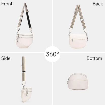 GAEKEAO Crossbody Bum Bags for Women Vegan Leather Fanny Packs Belt Bag Trendy Cross Body Purse Travel