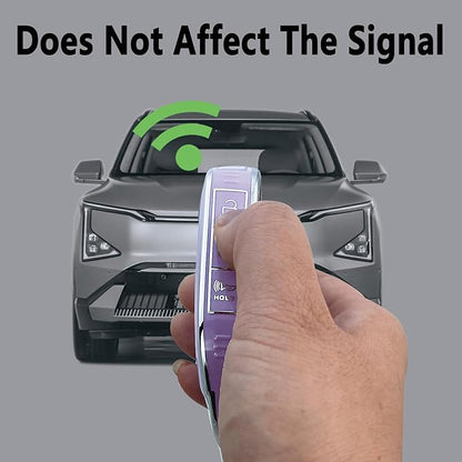Key Fob Cover Case Compatible with Kia Telluride 2023 2024 2025 EV5 Car Interior Accessories Shell Holder Protector (Purple)