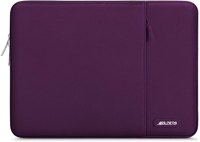 MOSISO Laptop Case 13 inch, Laptop Sleeve Compatible with MacBook Neo/Air/Pro 13 inch with A18/M5/M4/M3/M2/M1 Chip 2026-2016, Polyester Vertical Computer Sleeve Bag with Pocket, Magenta Purple