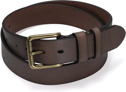 Thicken Full Grain Leather Mens Belt Heavy Duty Mens Work Belt Mens Belt High Hardness Buckle Packed In Gift Box