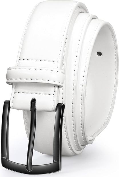 Men's Belt Genuine Leather Belt for Men Dress Casual Golf Jeans Pants 1 3/8"