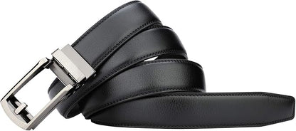 HIMI Men's Comfort Genuine Leather Ratchet Dress Belt with Automatic Click Buckle