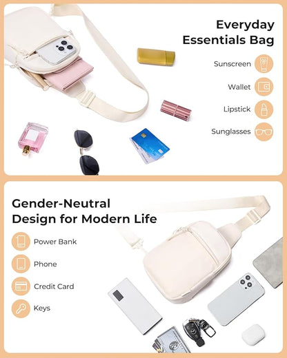 CHOLISS Small Sling Bag for Women and Men, Crossbody Bags Trendy Fanny Packs Chest Bag with Extended Strap