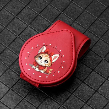 Sunglasses Holders Car Sun Visor for Anime, Magnetic Leather Glasses Eyeglass Hanger Clip for Car, Ticket Card Clip Eyeglasses Mount, Car Visor Accessories