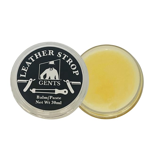 GENTS Leather Strop Conditioning Paste – 30ml Leather Balm for Razor Strops – Softens, Protects & Restores Leather – Maintain Straight Razor Strops, Belts & Leather Tools