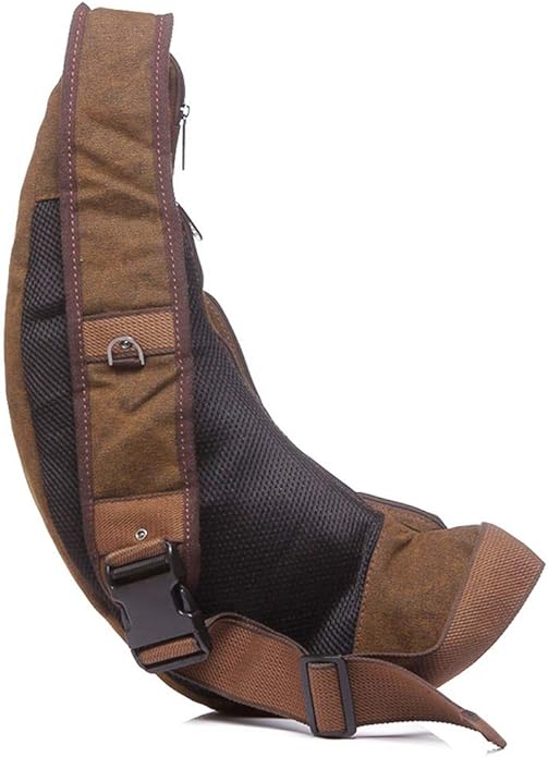 Hebetag Leather Sling Bag Crossbody Backpack for Men Women Travel Outdoor Camping