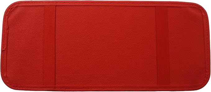 18 CD Car Sun Visor Storage Disc Capacity DVD Holder Red Pocket Case Organizer