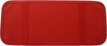 18 CD Car Sun Visor Storage Disc Capacity DVD Holder Red Pocket Case Organizer