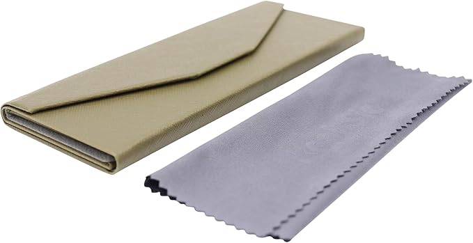 Real Sic Glasses Case for Men and Women - Magnetic Folding Hard Shell Sunglass Holder - Inspired by Solid Color