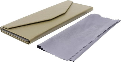 Real Sic Glasses Case for Men and Women - Magnetic Folding Hard Shell Sunglass Holder - Inspired by Solid Color