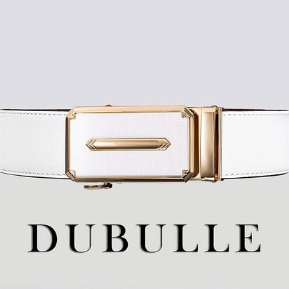 Dubulle Men's Ratchet Belt Gold/Black/Red/Green/Blue/White Automatic Buckle Business Casual Belt Gift - Adjustable Fit