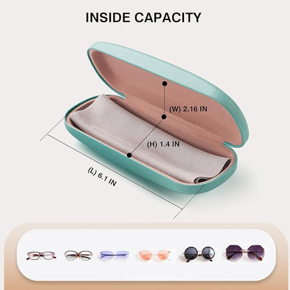 Marvolia Glasses Case Hard Shell - PU Leather Eyeglass Cases Eyeglasses Case for Sunglasses Eye Glasses Cases
