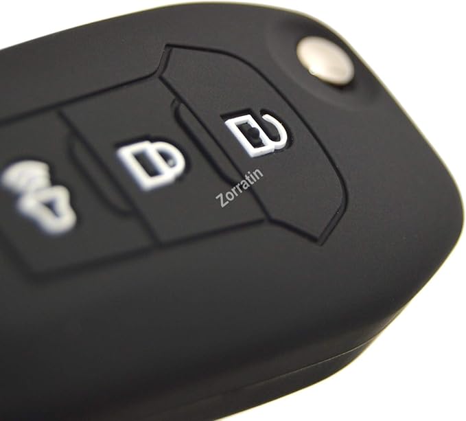 Silicone Key Fob Cover Remote Protector for Ford F150 F250 F350 F450 F550 Raptor Ranger Transit Fusion Bronco EcoSport Escape Explorer Expedition Lightning Maverick XLT (Flip Key)