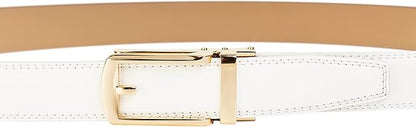 Tonywell Mens Leather Ratchet Belts with Click Buckle Perfect Fit Dress Belt 30mm Wide