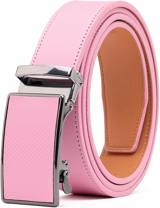 Fabio Valenti Mens Belt,Ratchet Belt Dress with 1 3/8" Genuine Leather with Easier Adjustable Buckle, Trim to Fit