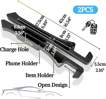 2pcs Car Seat Gap Filler Storage Organizer Multifunctional Prevent Falling Car Seat Gap Blocker Plug for Cars Suvs Truck Rv Car Keep Tidy Tool, Car Essentials Decor Accessories Interior Gift, Orange