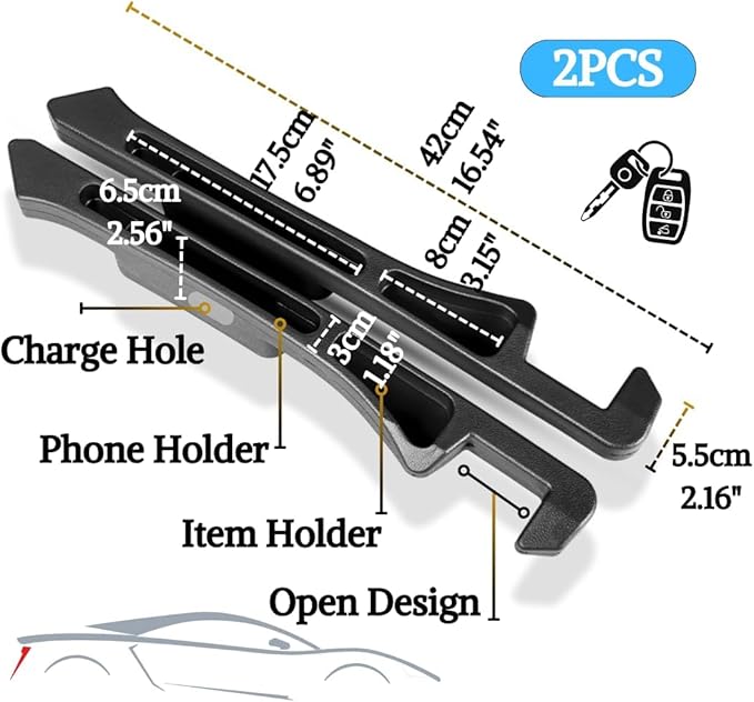 Car Seat Gap Filler for Women, Seat Gap Filler Organizer Plug with Storage Slot, Car Accessories for Women, Cute Car Organizer Decor Accessories for Car Accessories Interior, Car Essentials Gift,Red