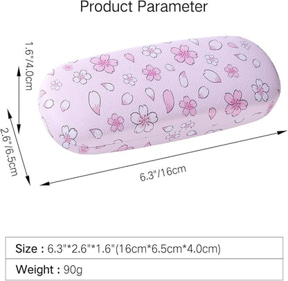 PERFECTSIGHT Hard Shell Eyeglasses Case, PU Leather Protective Glasses Case, Cute Eyeglass Case for Women Men Girls