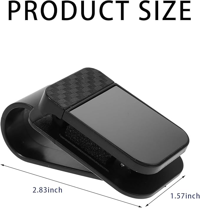 Car Visor Organizer, ABS Sunglasses Holder Clip with Document & Card Pockets, Multi-Pocket Sun Visor Storage for Truck SUV Van (Black)