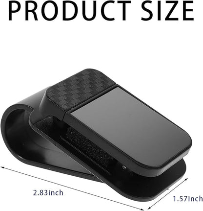 Car Visor Organizer, ABS Sunglasses Holder Clip with Document & Card Pockets, Multi-Pocket Sun Visor Storage for Truck SUV Van (Black)