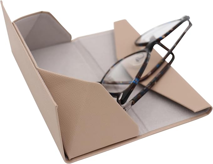 Real Sic Glasses Case for Men and Women - Magnetic Folding Hard Shell Sunglass Holder - Inspired by Solid Color