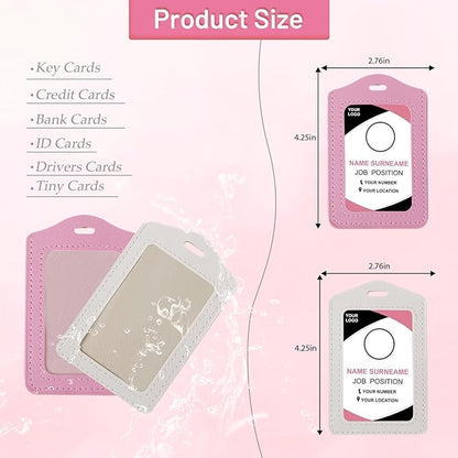 Teacher Lanyards for ID Badges - Teacher Lanyard with ID Holder, Silicone Beaded Breakaway Leather Tassel Keychain Accessories, Appreciation Gifts for Women Employee(Pink Beige)