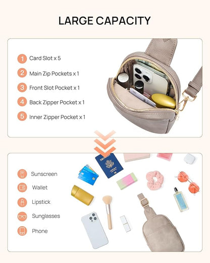 Telena Crossbody Bags for Women Leather Cross Body Sling Bag for Woman Travel