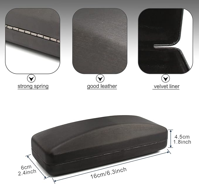SMARTTOP Hard Shell Eyeglass Case- Glass Case With Cleaning Cloth, Glasses Case hard shell for men women