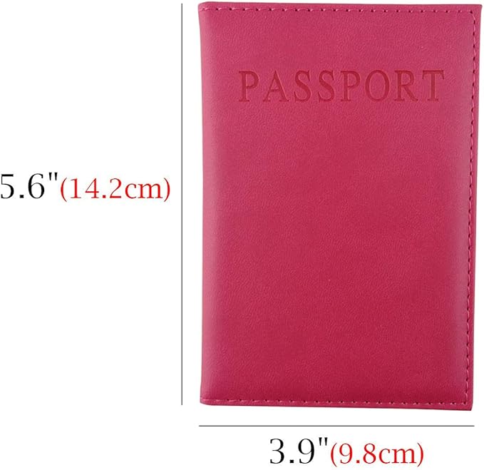 Honbay 2PCS Artificial Leather Passport Holder Cover Passport Case for Men and Women
