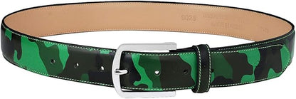 Falari Men Genuine Leather Casual Dress Belt With Single Prong Buckle, Classic Style Belt