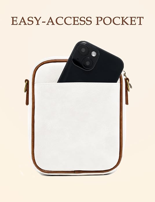Crossbody Bag for Women Men, Vegan Leather Anti-Theft Messenger Shoulder Bag, Vintage Cross Body Purse with Card Slots