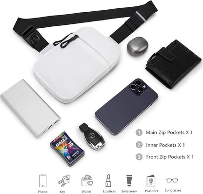 higouta Mini Sling Bag for Men Women, Small Crossbody Casual Utility Chest Phone Bag for Travel Workout