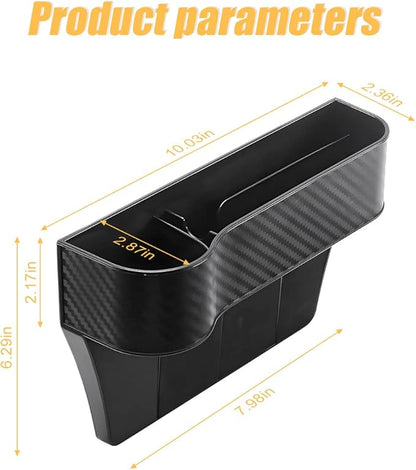 2 Packs Car Seat Gap Filler Organizer, Multifunctional Seat Gap Storage Box with Cup Holder, Console Side Extra Pouchs with USB Car Charger, Auto Accessories for Cellphone Wallet Key