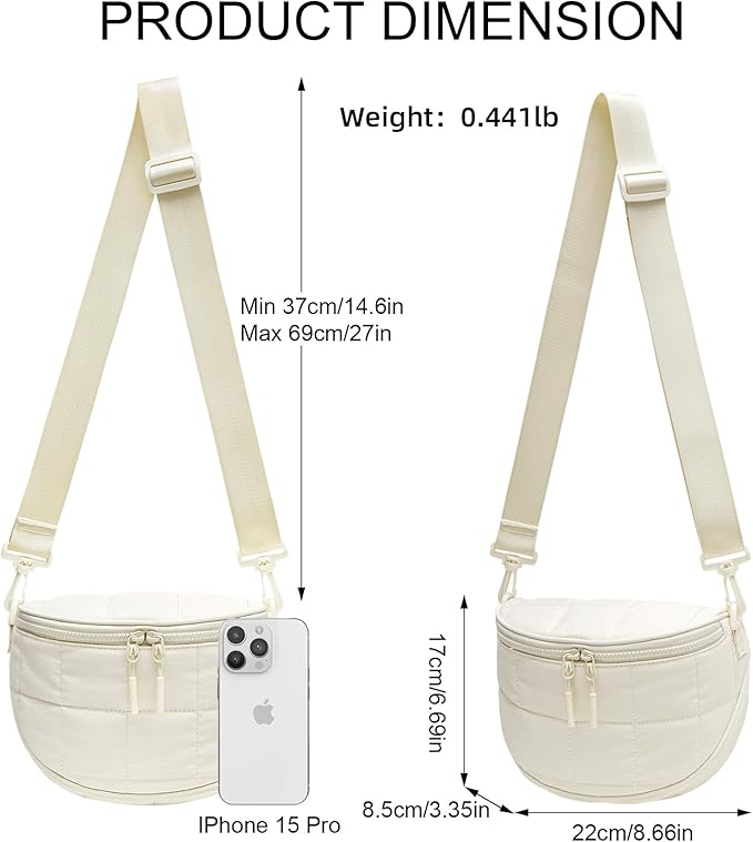 KKXIU Crossbody Sling Bag for Women Trendy Fanny Pack Vegan Leather Chest Bag | Trendy
