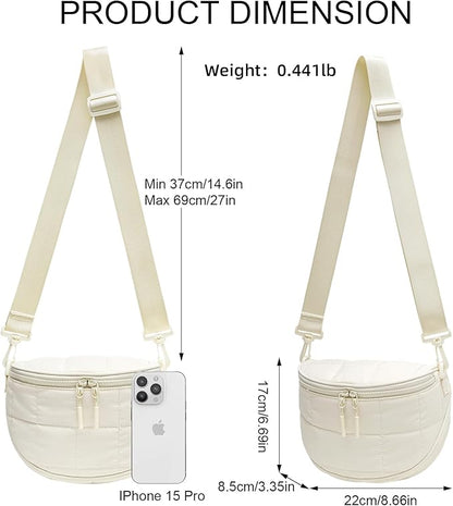 KKXIU Crossbody Sling Bag for Women Trendy Fanny Pack Vegan Leather Chest Bag | Trendy