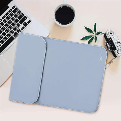 MOSISO Laptop Case 13.3 inch, 13-13.3 inch Laptop Sleeve Compatible with MacBook Neo 13 A18 Pro A3404 /Air 13/Pro 13/Pro 14 M5 M4 M3 M2 M1, Faux Suede Leather Case with Small Bag, Air Blue