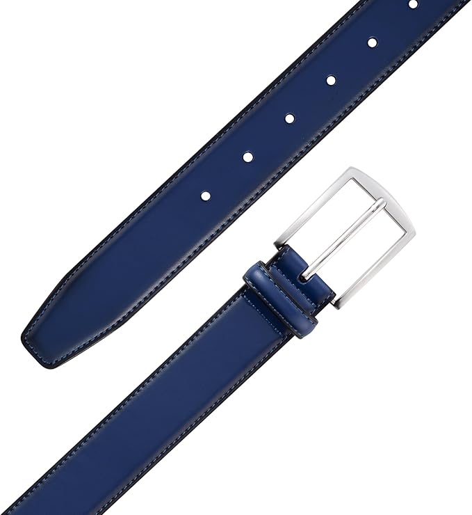KM Legend Mens Leather Dress Belt for Work Business and Casual