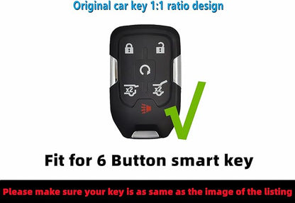 REPROTECTING Silicone Rubber Key Fob Cover Compatible with 2014-2021 Chevrolet Suburban Tahoe GMC Yukon Yukon XL HYQ1AA