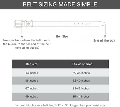 Aurolran Men&Womens Leather Dress Belt Business Automatic Buckle Belt Color-Black Silver Gold