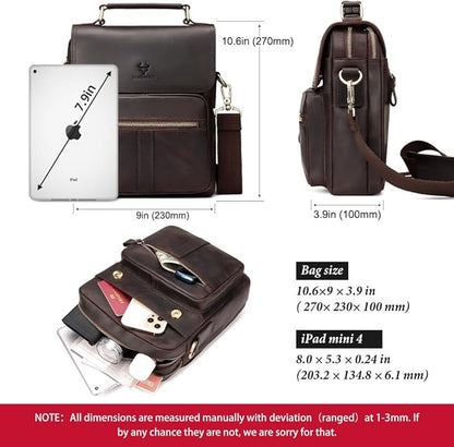 gzcz Leather Sling Shoulder Crossbody Bag Man Purse Messenger Bags for Men Women Outdoor Travel Business | Man, Purse, Outdoor, Travel, Business