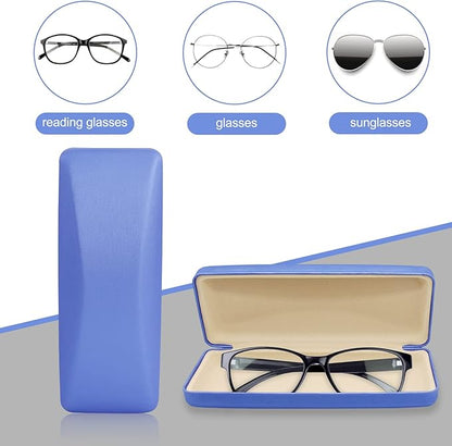 SMARTTOP Hard Shell Eyeglass Case- Glass Case With Cleaning Cloth, Glasses Case hard shell for men women