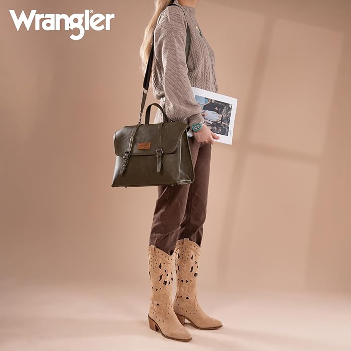 Wrangler Laptop Bag for Women Messenger Bag Briefcase Computer Backpack Convertible Satchel Bag