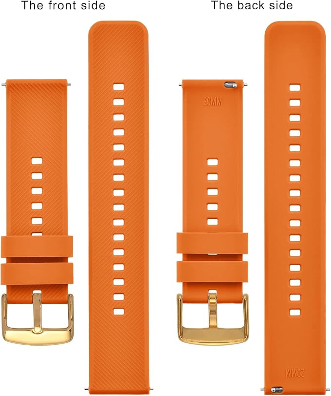 BISONSTRAP Watch Strap 18mm 19mm 20mm 21mm 22mm, Quick Release Silicone Watch Bands for Men Women