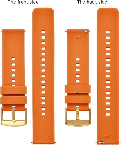 BISONSTRAP Watch Strap 18mm 19mm 20mm 21mm 22mm, Quick Release Silicone Watch Bands for Men Women