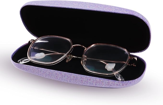 HSYMQ 3PCS Glasses Case, Eyeglasses Case Hard Shell, Reading Hard Glasses Cases for Women Men
