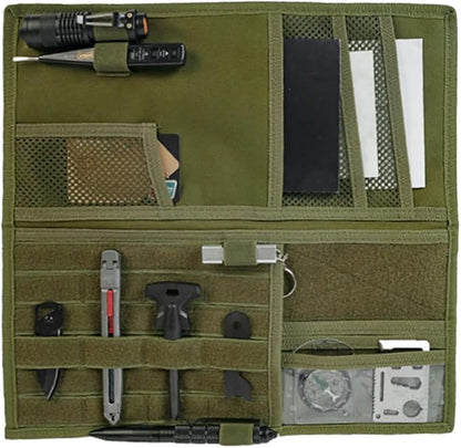 ZIMISI Tactical Molle Car Visor Organizer, 600D Oxford Cloth Truck Visor Molle Panel Sunshade Storage Pouch Holder with Multi-Pocket, Tactical Gear Car Sun Visor Organizer for Most Cars (Army Green)