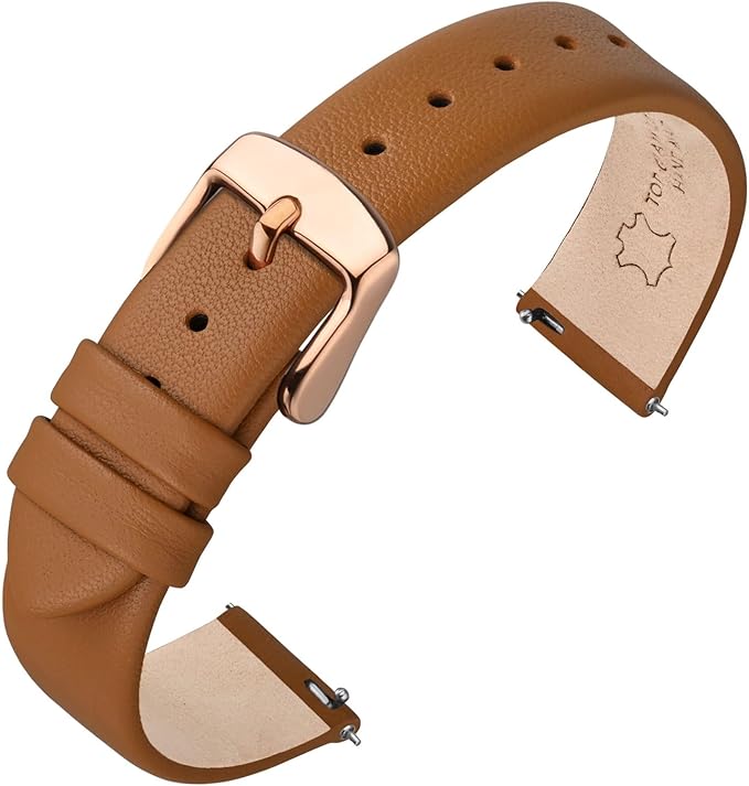 ANNEFIT Watch Bands for Men Women, Top Grain Leather Watch Strap with Quick Release, Band Width 12mm 13mm 14mm 16mm 18mm 20mm 22mm